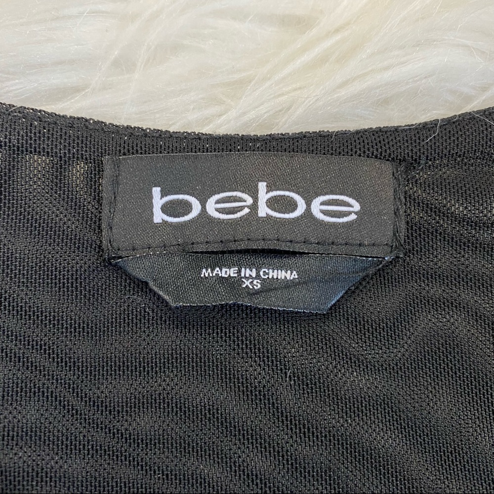 BEBE Black Bodysuit Blouse - Picture 4 of 4
